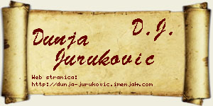 Dunja Juruković vizit kartica